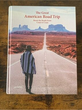 The Great American Road Trip Hardcover  Coffee Table Book - Red & Blue and Cover